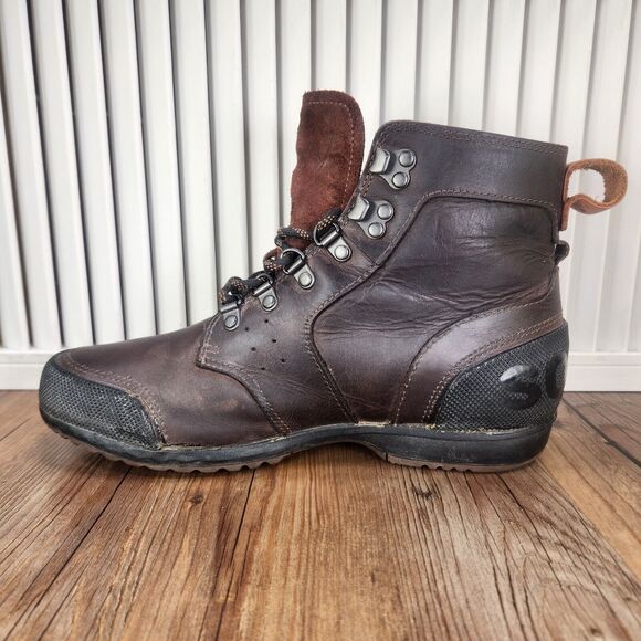 Sorel Ankeny Mid Hiker Mens Size 8 Brown Leather Outdoors Trail Lace Up Boots - Picture 6 of 10
